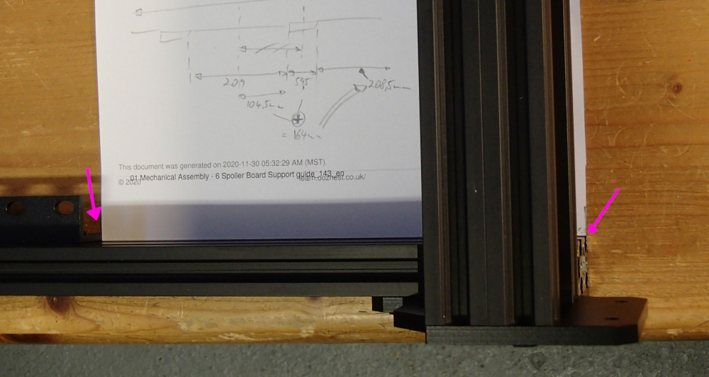 Mechanical assembly: 6. Spoiler Board Support Extrusions (3)