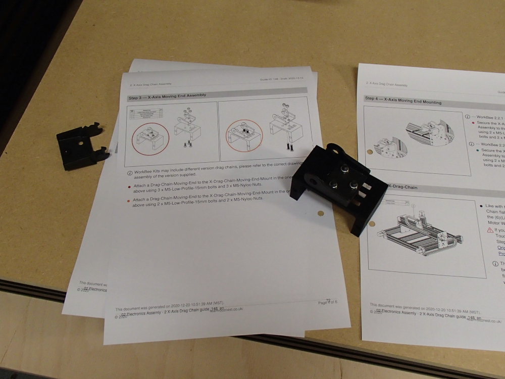 Electronics assembly: 2. X-Axis Drag Chain