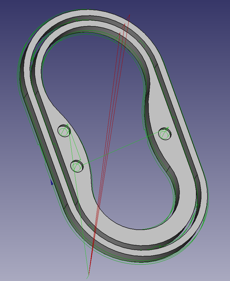 Dust shoe bottom with milling path